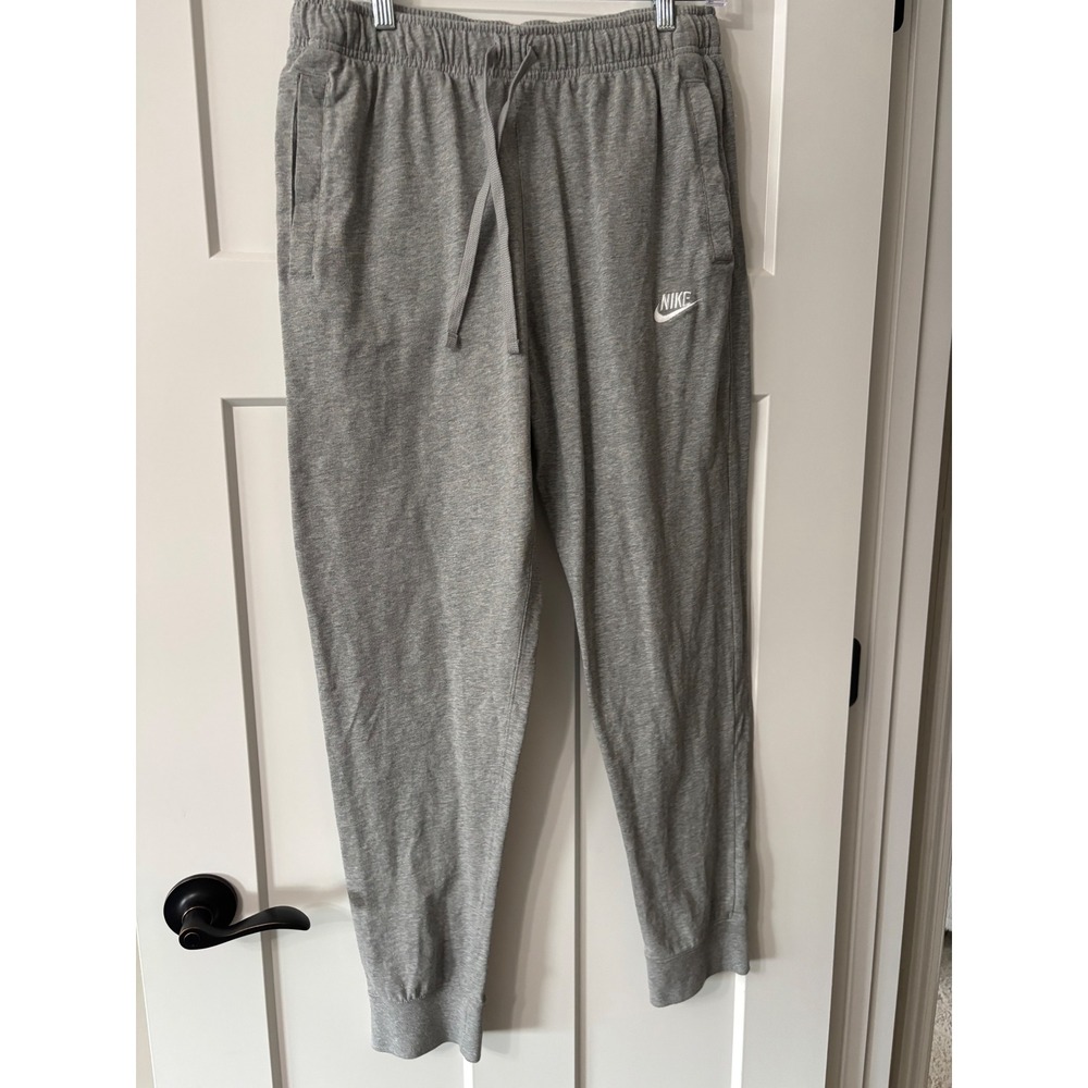 Nike Sportswear Club Jersey Joggers Mens Large Grey BV2762-063 Sweatpants